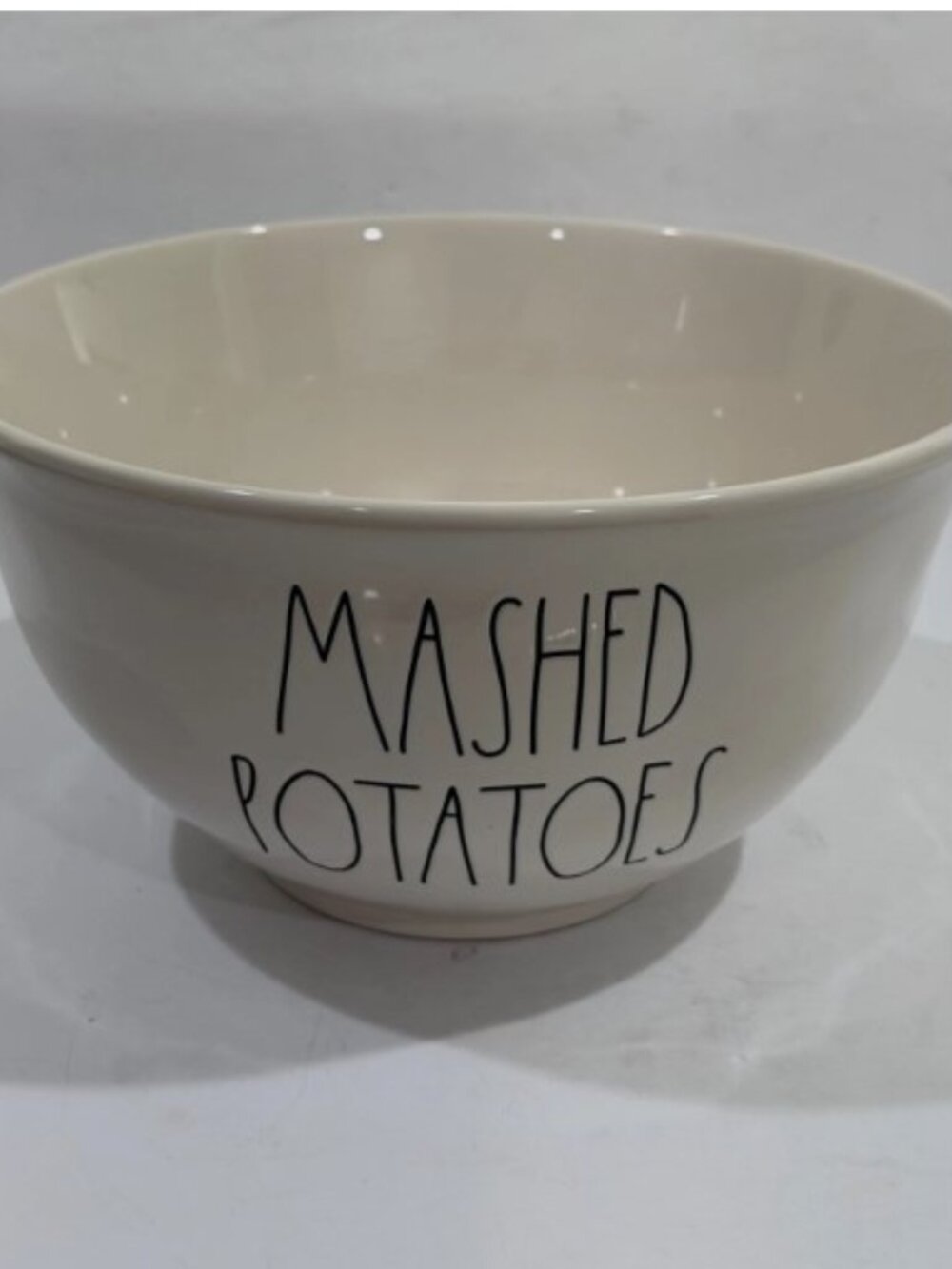 10" Rae Dunn MASHED POTATOS ceramic serving bowl